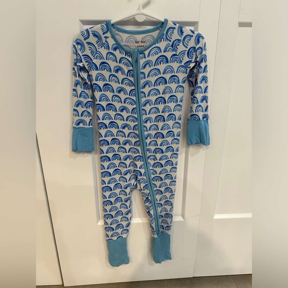 Little Sleepies 6-12 Months Zippy Blue Rainbow